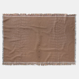 Cobertor Impressão de Textura do Alligador de Tan