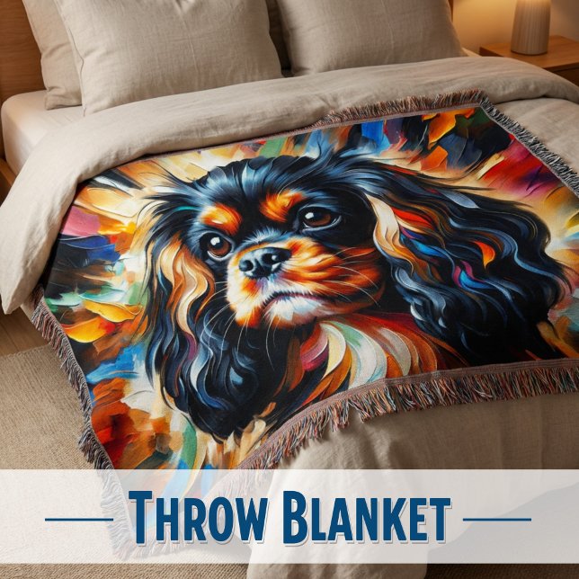 Cobertor Impressão em Acrílico do Cão Cavalier King Charles (The perfect soft and warm gift for the ultimate Cavalier King Charles Spaniel Mom.)