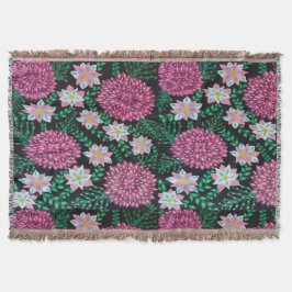 Cobertor Impressão Floral Rosa