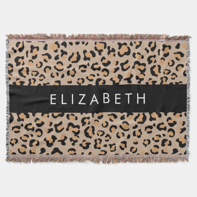 Cobertor Impressão Leopardo, Manchas, Leopardo Marrom, Seu  (Frente)