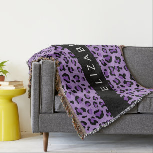 Cobertor Impressão Leopardo, Manchas, Leopardo Roxo, Seu No