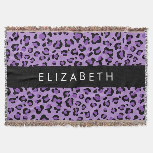 Cobertor Impressão Leopardo, Manchas, Leopardo Roxo, Seu No (Frente)