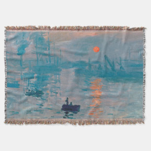 Cobertor Impressão monet impressionista da classe sunrise