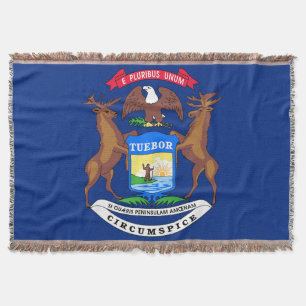 Cobertor Impressão Patriótico do Estado do Michigan