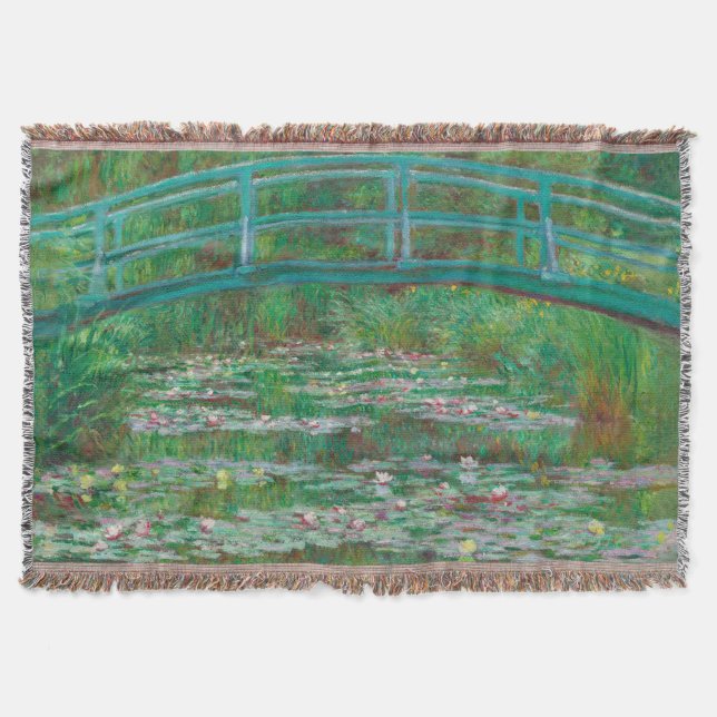 Cobertor Impressionista da Ponte Calçada Claude Monet (Frente)