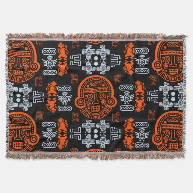 Cobertor inca Aztec Home Decor (Frente)