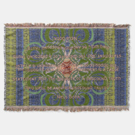 Cobertor Infinite - Green Abstract by Alexandra Cook