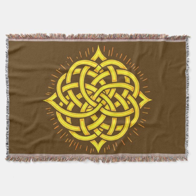 Cobertor Infinite Harmony: Sacred Mandala Celtic Symbol Art (Frente)