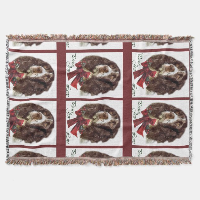 Cobertor Inglês Springer Spaniel Natal (Frente)