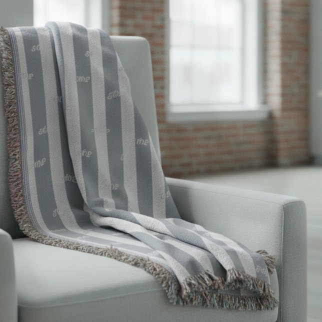 Cobertor Inicial Personalizado Por Jacquard Moderno Com Cor (Elevate your space with this custom, luxury jacquard throw blanket!)