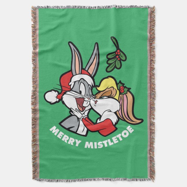Cobertor INSETOS BUNNY™ & Lola "Feliz Mistletoe" (Frente Vertical)