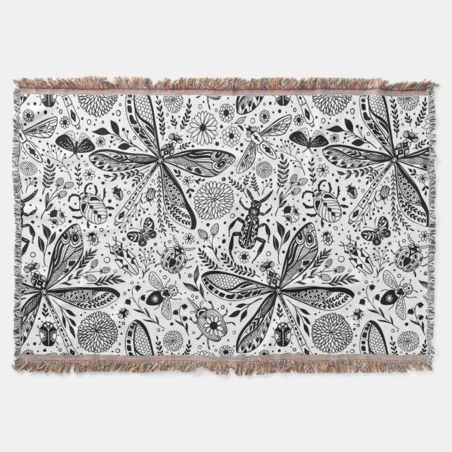 Cobertor Insetos de porta em azul escuro (Frente)