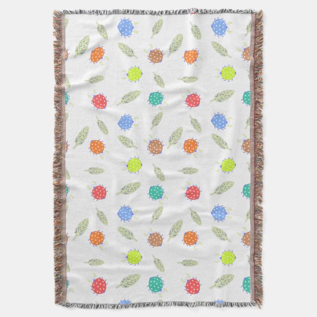 Cobertor Insetos e folhas em forma de permuta (Frente Vertical)