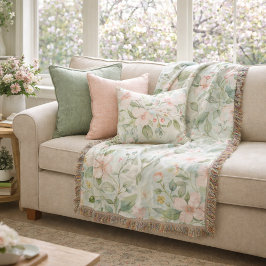 Cobertor Inspirado em flores de maçã