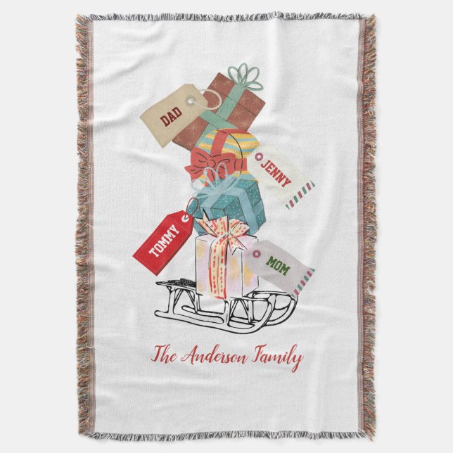 Cobertor Inverno Sleigh White Green Natal Moderno (Frente Vertical)