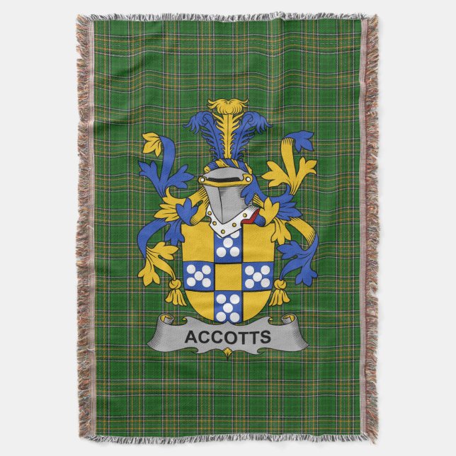 Cobertor Irish Accots Casaco de Armas Family Crest Irlanda (Frente Vertical)