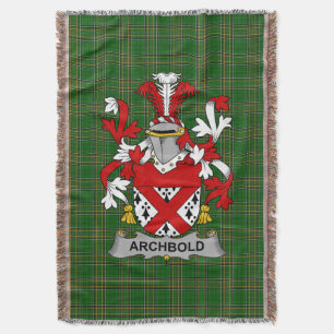 Cobertor Irish Archbold Casaco do Serviço Familiar de Armas