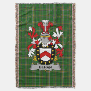 Cobertor Irish Behan Casaco do Serviço Familiar de Armas Ir