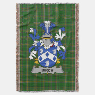 Cobertor Irish Birch Casaco do Serviço Familiar de Armas Ir