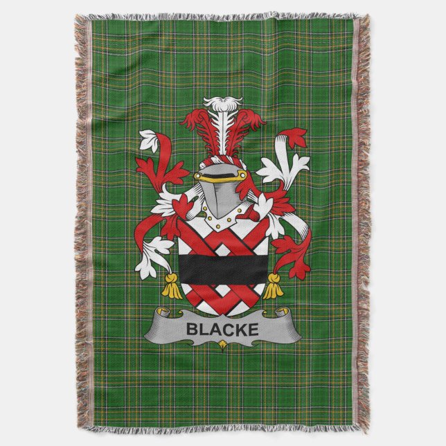 Cobertor Irish Blacke Casaco do Armamento Family Crest Irla (Frente Vertical)