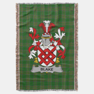 Cobertor Irish Blake Casaco do Serviço Familiar de Armas Ir