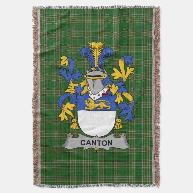 Cobertor Irish Canton Casaco da Arms Family Crest Irlanda (Frente Vertical)