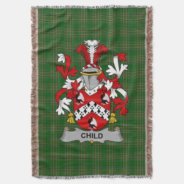 Cobertor Irish Child Casaco of Arms Family Crest Irlanda (Frente Vertical)