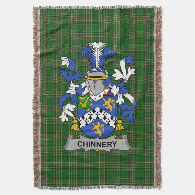 Cobertor Irish Chinnery Casaco de Armamento Family Crest Ir (Frente Vertical)