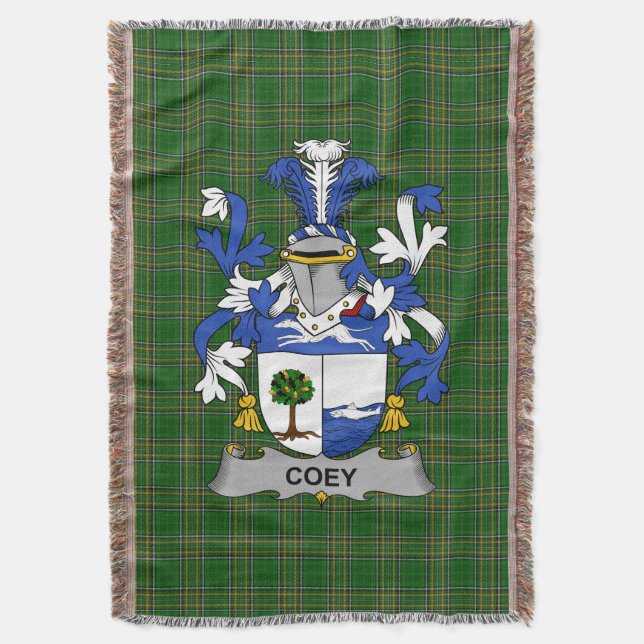 Cobertor Irish Coey ou McCoey, Casaco da Guarda Familiar de (Frente Vertical)