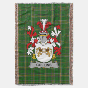 Cobertor Irish Collins Casaco do Serviço Familiar de Armas