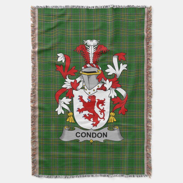 Cobertor Irish Condon Casaco do Serviço Familiar de Armas I (Frente Vertical)