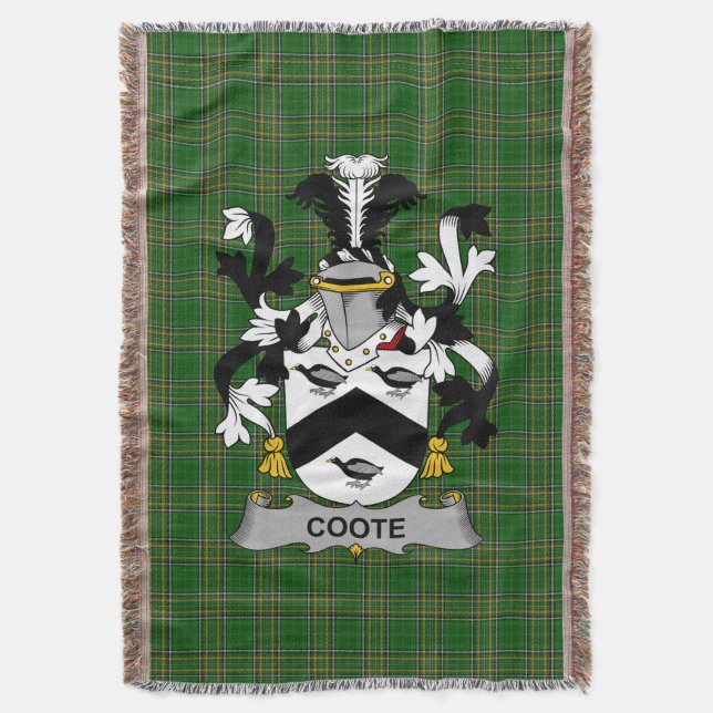 Cobertor Irish Coote Casaco do Serviço Familiar de Armas Ir (Frente Vertical)