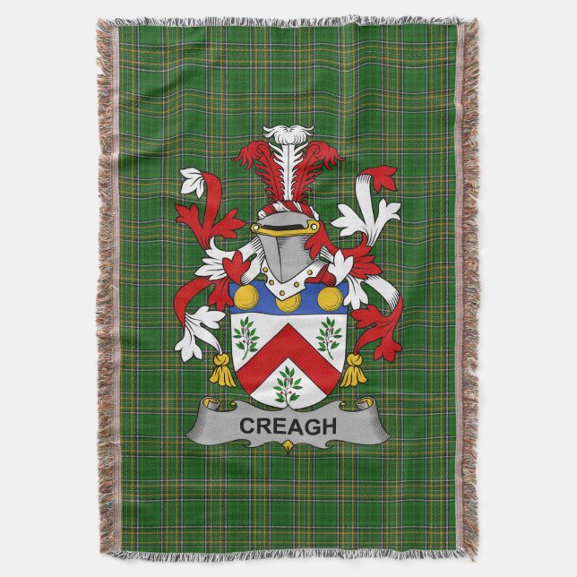 Cobertor Irish Creagh Casaco do Serviço Familiar de Armas I (Frente Vertical)