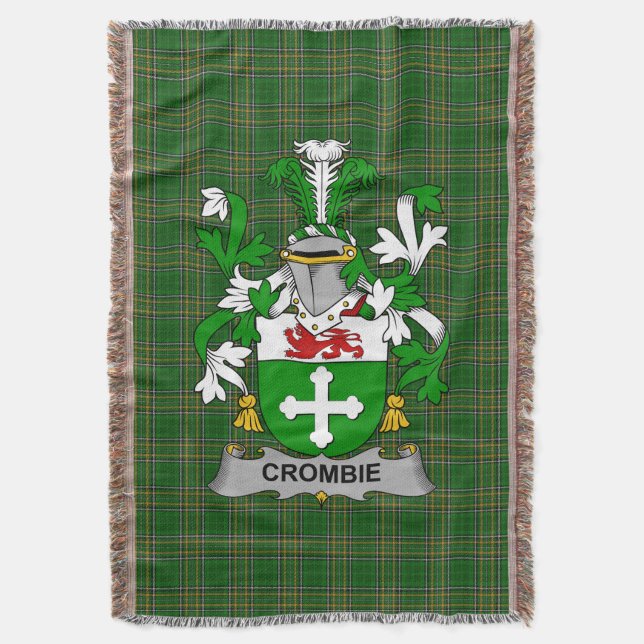 Cobertor Irish Crombie Casaco de Arms Family Crest Irlanda (Frente Vertical)