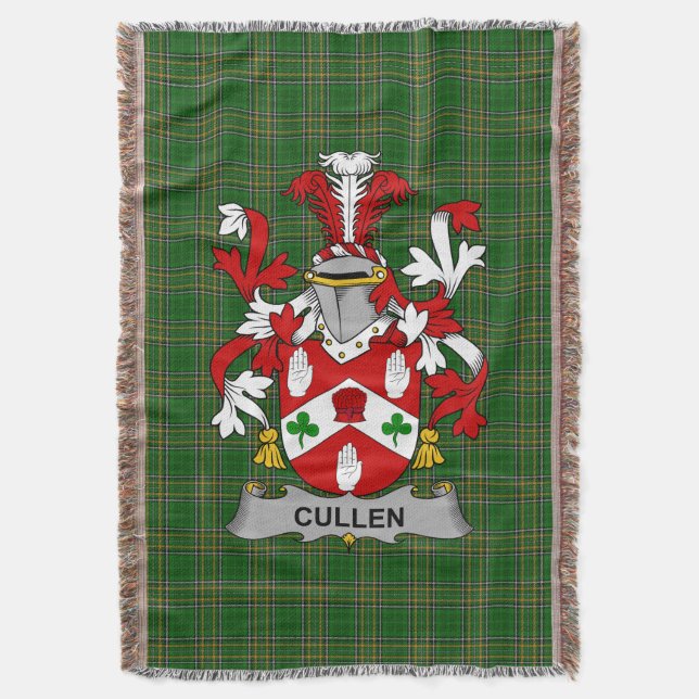 Cobertor Irish Cullen ou O_Cullen Casaco de Armas Familiare (Frente Vertical)