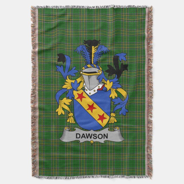 Cobertor Irish Dawson Casaco do Serviço Familiar de Armas I (Frente Vertical)