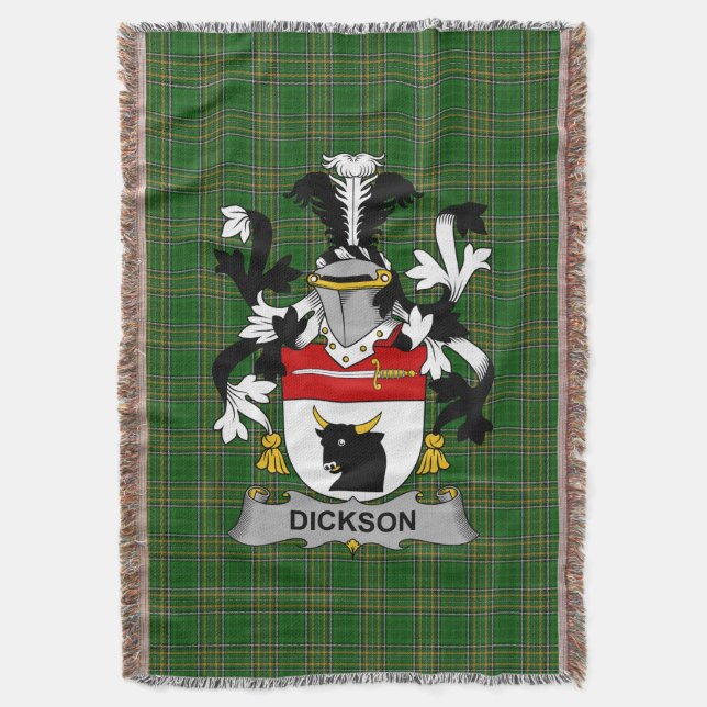 Cobertor Irish Dickson Casaco do Serviço Familiar de Armas  (Frente Vertical)