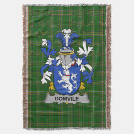 Cobertor Irish Domvile Casaco of Arms Family Crest Irlanda