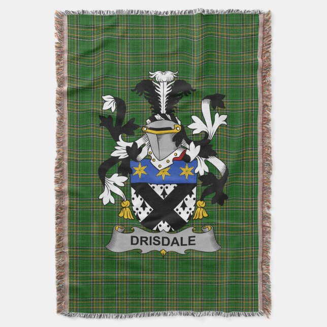 Cobertor Irish Drisdale Casaco do Serviço Familiar de Armas (Frente Vertical)