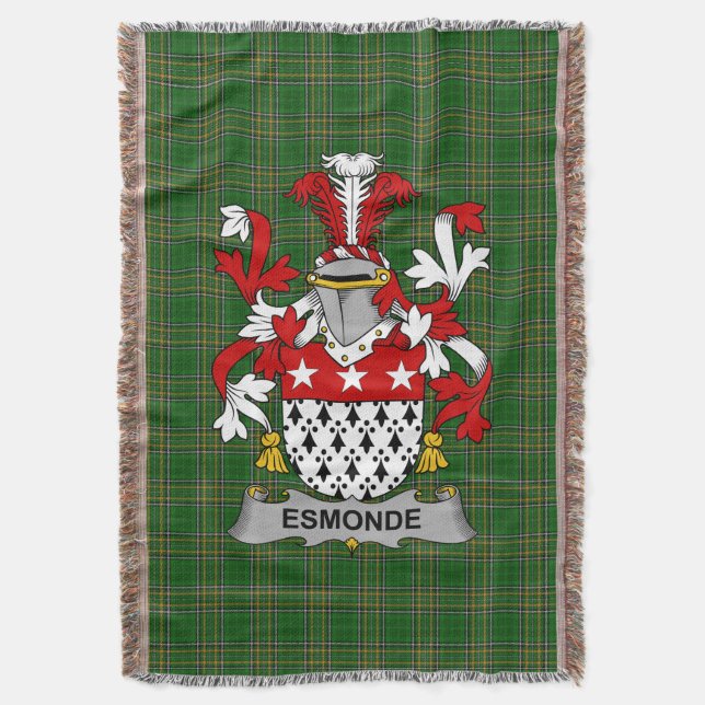 Cobertor Irish Esmonde Casaco do Serviço Familiar de Armas  (Frente Vertical)