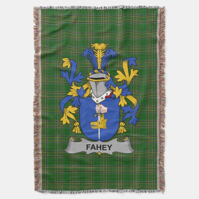 Cobertor Irish Fahey ou O_Fahy Casaco da Guarda Familiar de (Frente Vertical)
