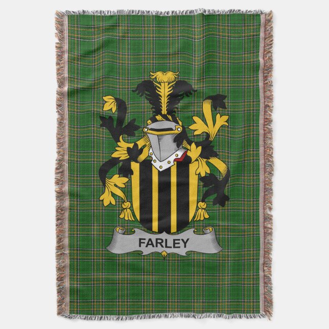 Cobertor Irish Farley ou O_Farley Casaco de Armas (Frente Vertical)