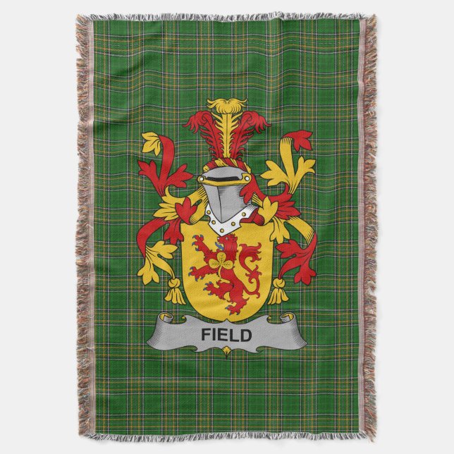 Cobertor Irish Field Casaco of Arms Family Crest Irlanda (Frente Vertical)