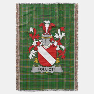 Cobertor Irish Folliott Casaco do Serviço Familiar de Armas