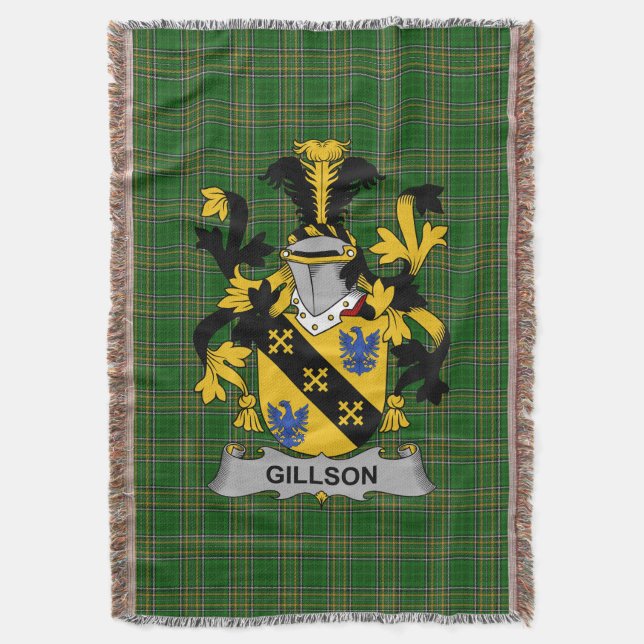 Cobertor Irish Gillson Casaco do Serviço Familiar de Armas  (Frente Vertical)