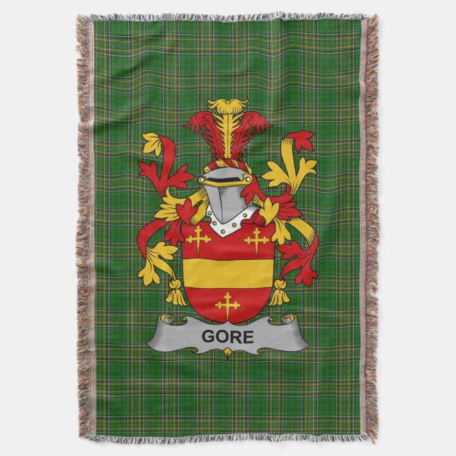 Cobertor Irish Gore Casaco do Serviço Familiar de Armas Irl (Frente Vertical)