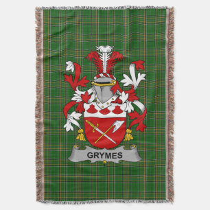 Cobertor Irish Grymes Casaco do Serviço Familiar de Armas I