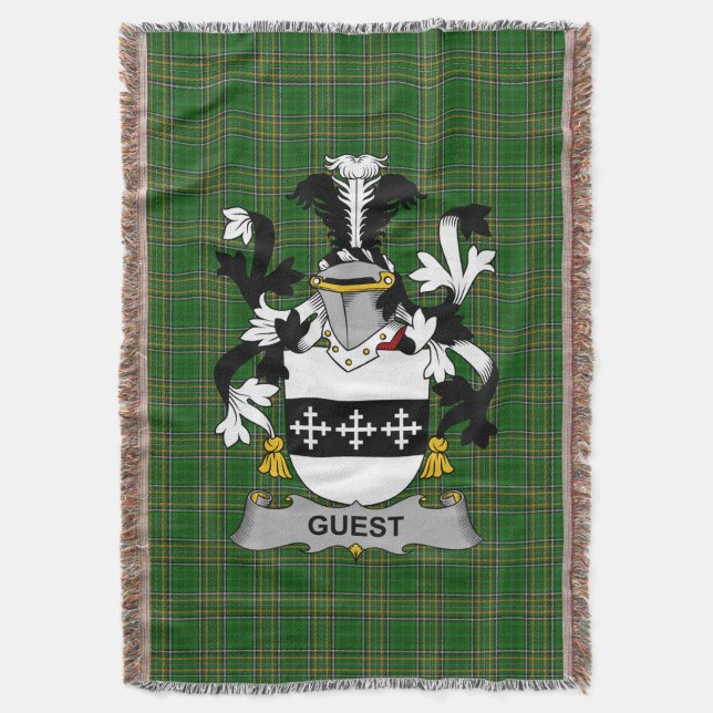 Cobertor Irish Guest Casaco de Armamento Family Crest Irlan (Frente Vertical)