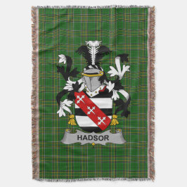 Cobertor Irish Hadsor Casaco de Armas Family Crest Irlanda