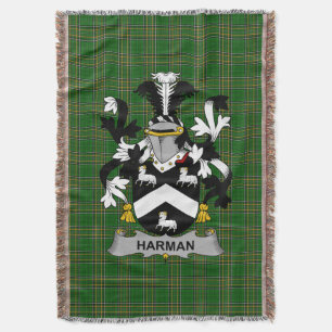 Cobertor Irish Harman, Casaco do Serviço Familiar de Armas,